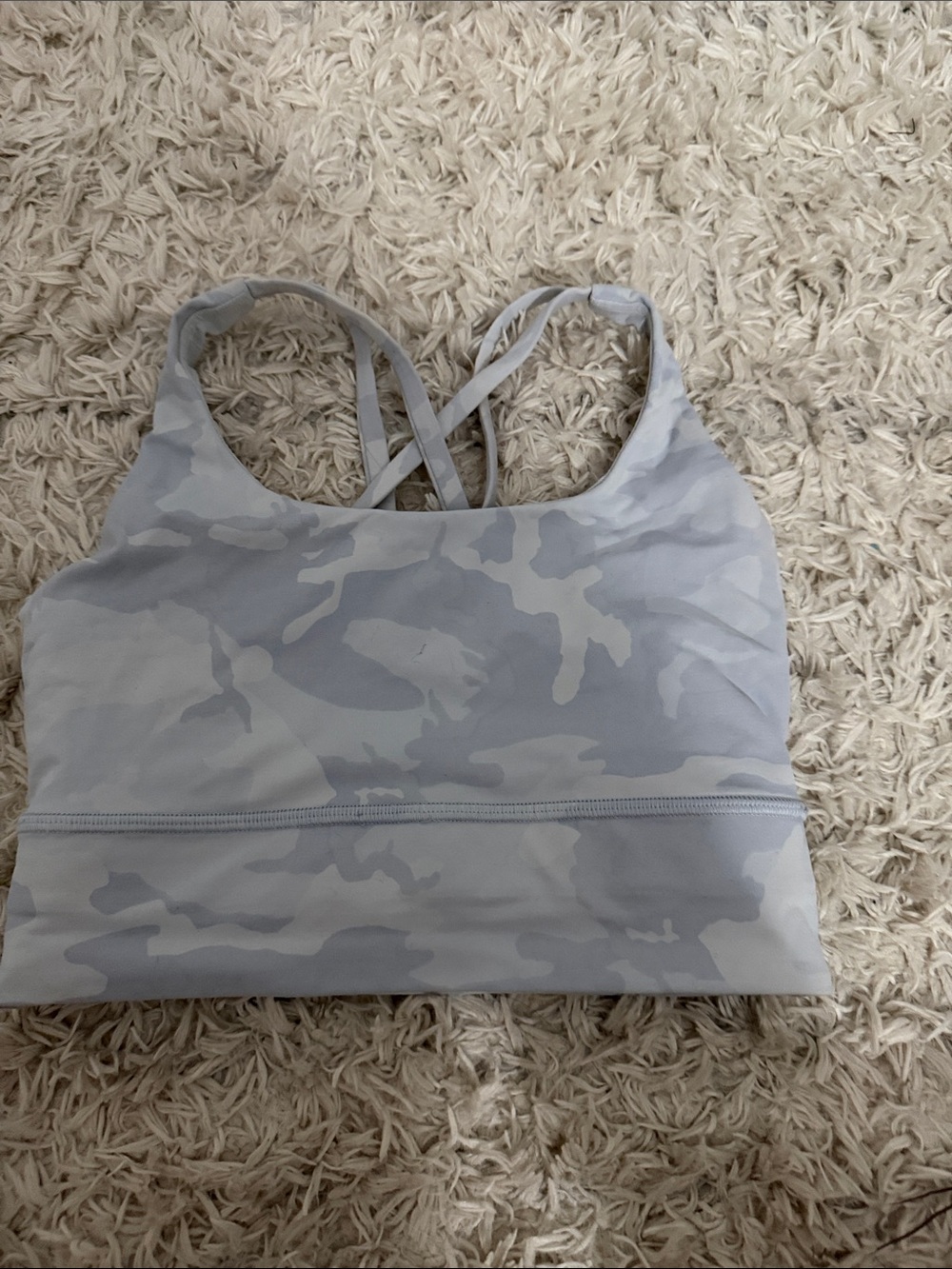 Lululemon Light Gray Crossback Sports bra